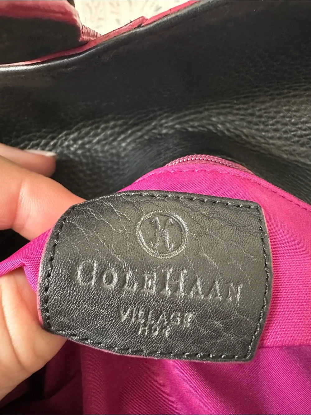 Cole Haan Navy Leather Shoulder Bag - Picture 15 of 16